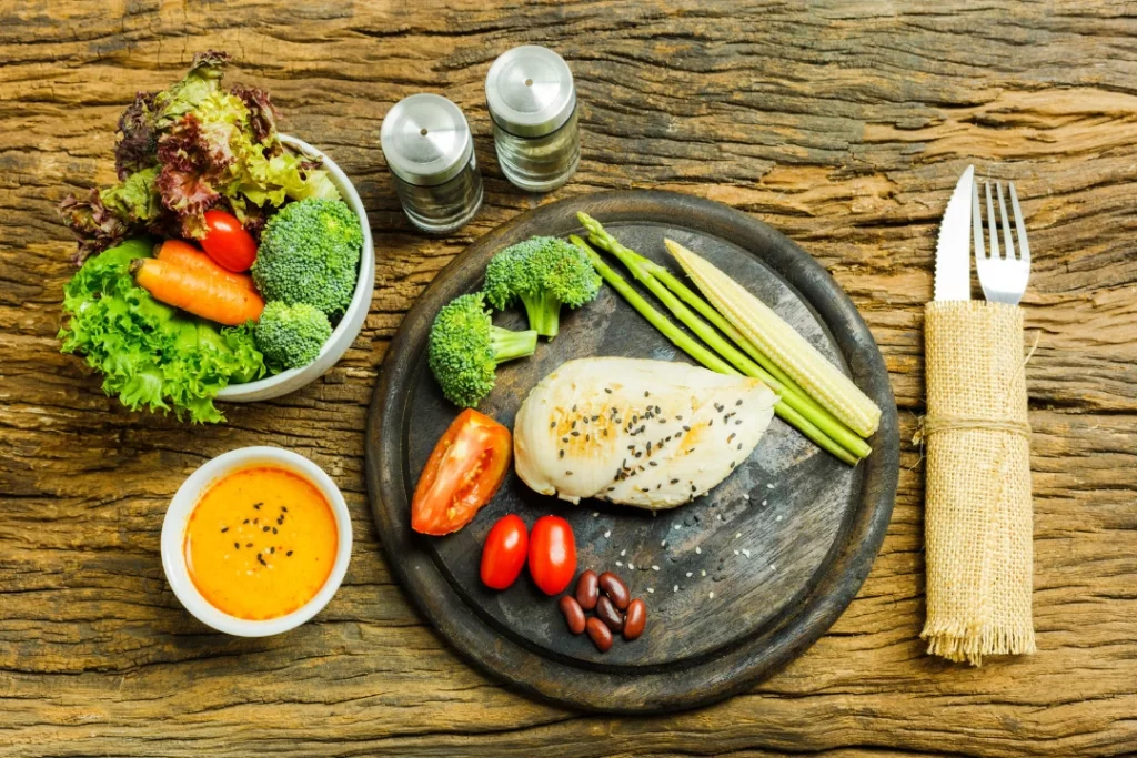 organic and raw food for immunity improvement.