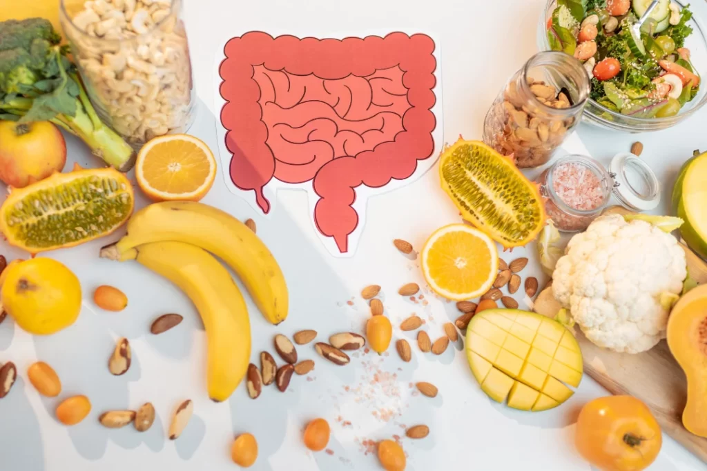 Clean and organic foods for gut and immunity improvement.