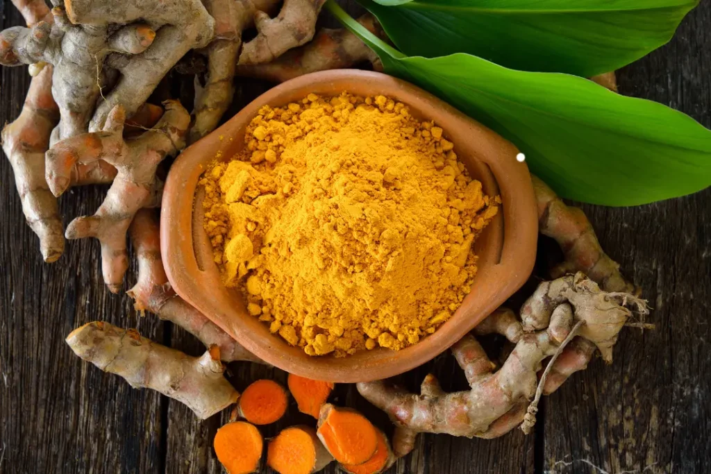 Turmeric powder.