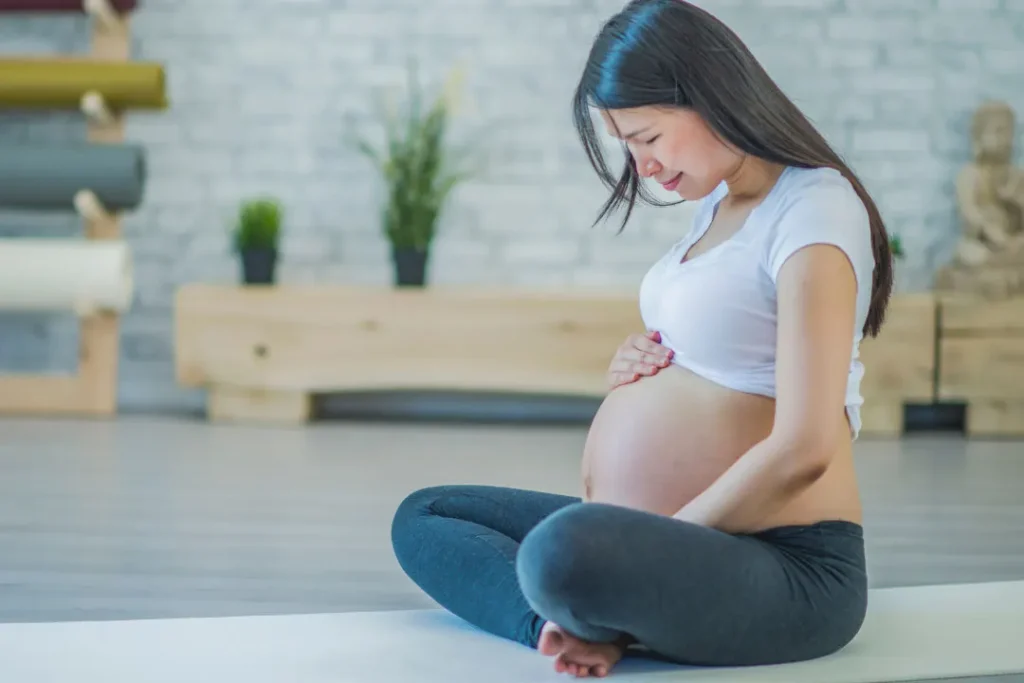 A pregnant lady.