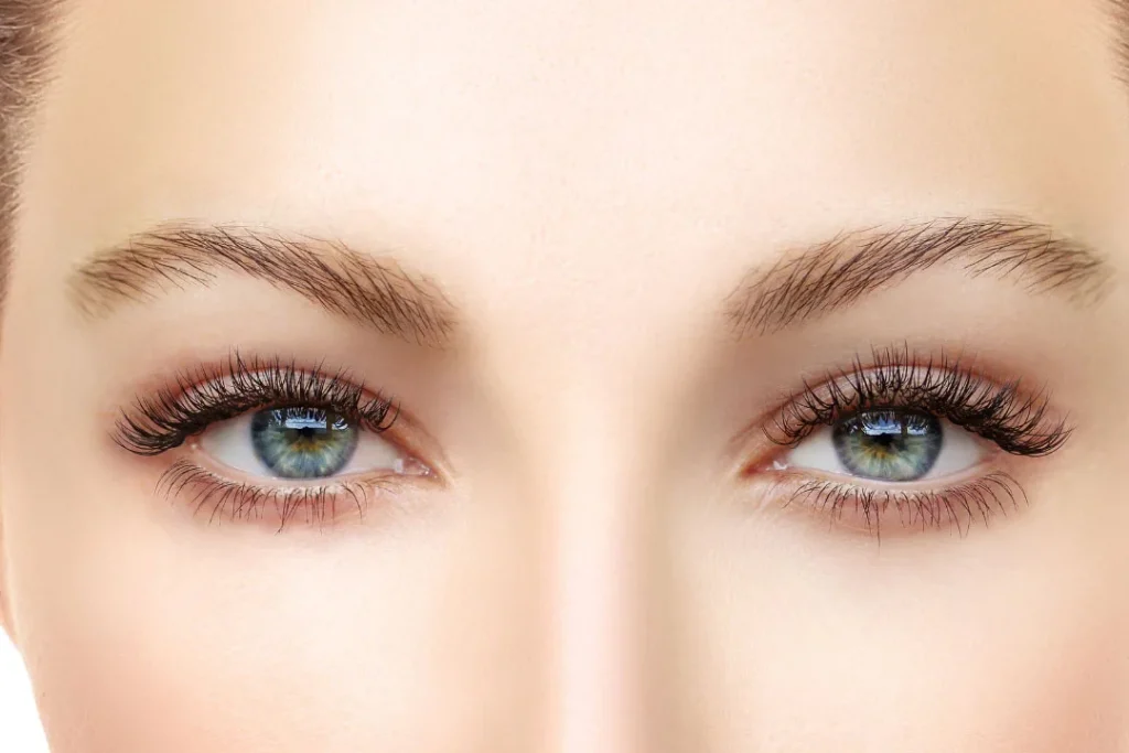 Blue eyes.