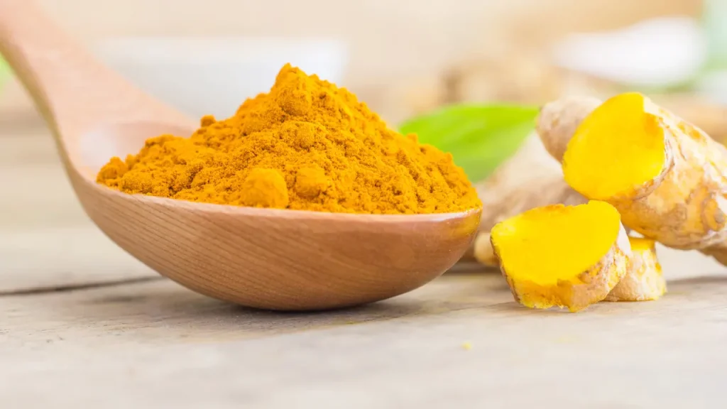 Turmeric powder.