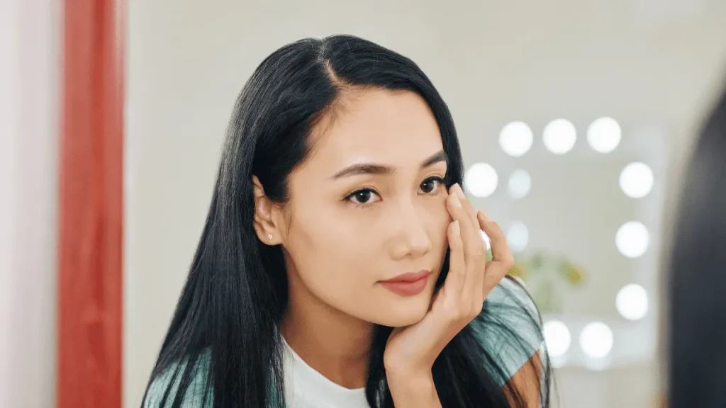 Lady having healthy skin.