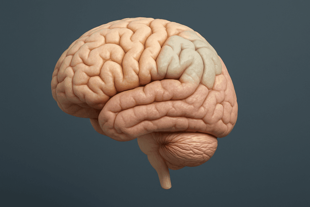 3D-rendered human brain showing the cerebrum and its four lobes, highlighting what part of the brain controls memory
