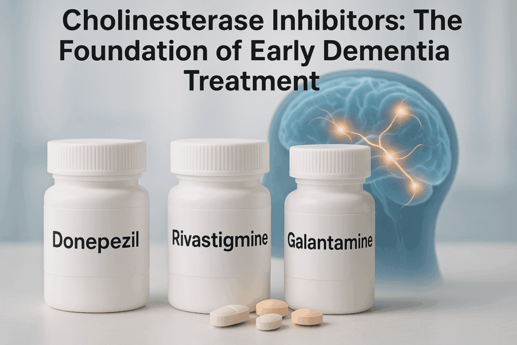 Cholinesterase inhibitors—Donepezil, Rivastigmine, and Galantamine—represent the best medication for dementia, enhancing neural communication in the brain.