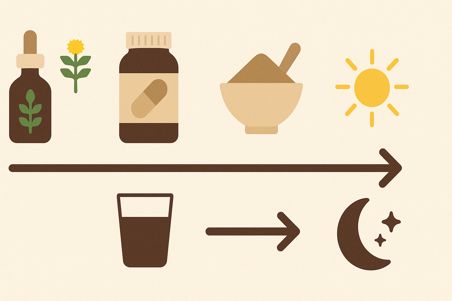 Visual infographic illustrating different rhodiola supplement forms—tinctures, capsules, powders—and timing suggestions, answering What Is Rhodiola Rosea Good For.